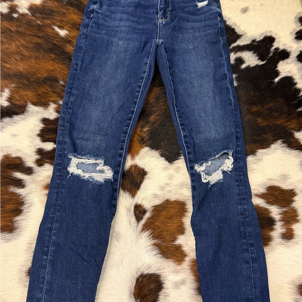 Women's American Eagle Blue Distressed Jeans